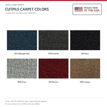 1989 Chevy R2500 Crew Cab Cutpile Floor Mats with Embroidered Logo Choices - 4-Piece - product details image 7