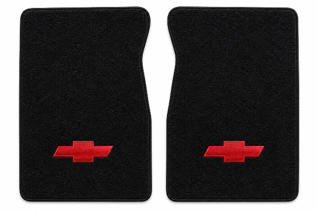 1987 Chevy R10 Cutpile Floor Mats with Embroidered Logo Choices - 2-Piece - product details image 2