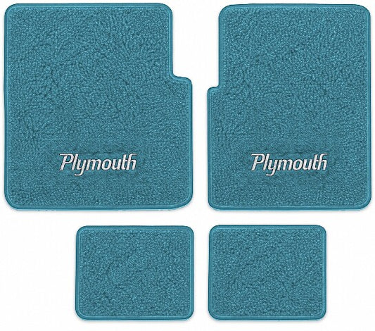 1970 Plymouth Fury Gran Coupe Loop Floor Mats with Embroidered Logo Choices - 4-Piece - product image