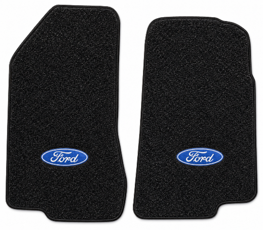 1991 Ford E-250 Econoline Universal Floor Mats with Embroidered Logo Choices Front - 2-Piece - product image