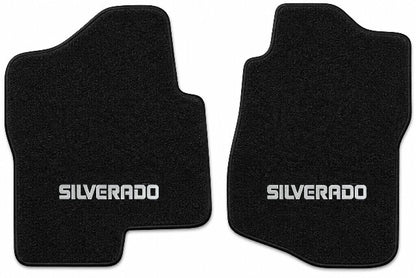 2007-14 Chevy Silverado 2500 HD Ext Cab Cutpile Floor Mats with Embroidered Logo Choices - 2-Piece - product details image 3