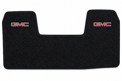 1988-1998 GMC C2500 Column Shift Cutpile Floor Mat Embroidered Logos Front - 1-Piece - product details image 2
