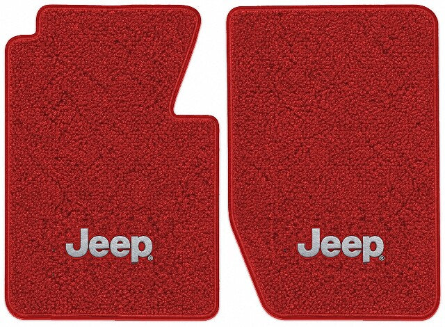 1971-1972 Jeep J-2600 Loop Floor Mats with Embroidered Logo Choices - 2-Piece - product image
