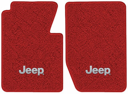 1971-1972 Jeep J-2600 Loop Floor Mats with Embroidered Logo Choices - 2-Piece - product image