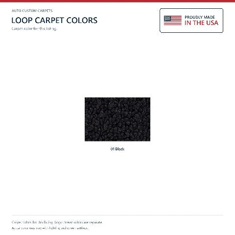 1971-1972 Jeep J-4600 Loop Floor Mats with Embroidered Logo Choices - 2-Piece - product details image 5