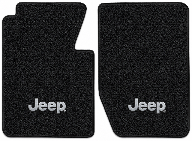 1971-1972 Jeep J-4600 Loop Floor Mats with Embroidered Logo Choices - 2-Piece - product image