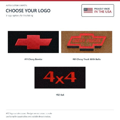 2000 Chevy C2500 Old Body Col Shift Floor Mat Embroidered Logos Front - 1-Piece - product details image 8