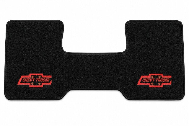 1974 Chevy C10 2WD Auto/3sp Low Tnl Floor Mat Embroidered Logos Front - 1-Piece - product details image 4