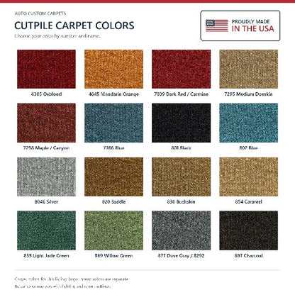 1975-78 GMC C15 2WD Auto/3sp Low Tnl Floor Mat Embroidered Logos Front - 1-Piece - product details image 7