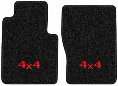 1970 International 1200D Crew Cab Loop Floor Mats with Embroidered Logo Choices Front - 2-Piece - product image