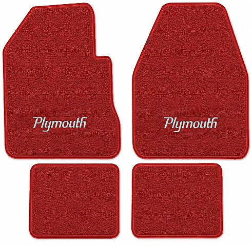 1962-1964 Plymouth Savoy 4spd Loop Floor Mats with Embroidered Logo Choices - 4-Piece - product image