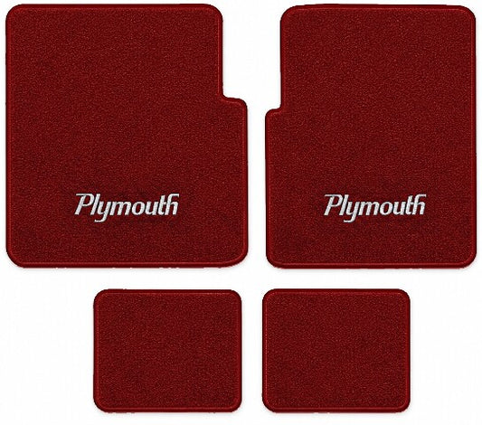 1980-1981 Plymouth Gran Fury Cutpile Floor Mats with Embroidered Logo Choices - 4-Piece - product image