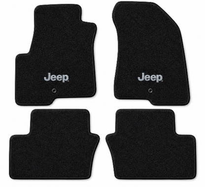 2007-2017 Jeep Patriot Cutpile Floor Mats with Embroidered Logo Choices - 4-Piece - product details image 2