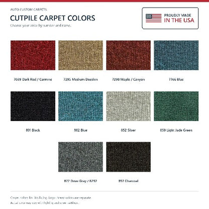 1979-1980 GMC K1500 Suburban Cutpile Floor Mats with Embroidered Logo Choices - 4-Piece - product details image 6