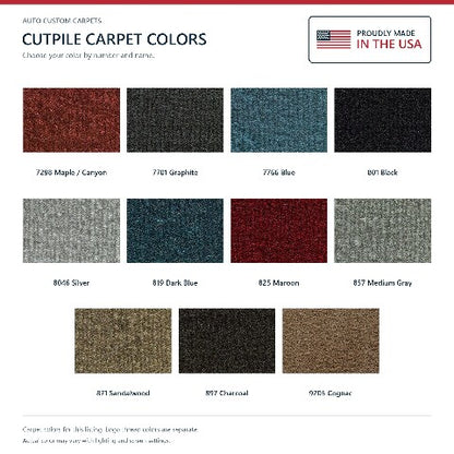 1988 GMC R1500 Suburban Cutpile Floor Mats with Embroidered Logo Choices - 4-Piece - product details image 6