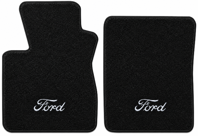 1997-1998 Ford F-250 Light Duty Cutpile Floor Mats with Embroidered Logo Choices Reg Cab - 2-Piece - product details image 2