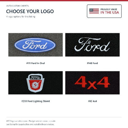 1997-1998 Ford F-250 Light Duty Cutpile Floor Mats with Embroidered Logo Choices Reg Cab - 2-Piece - product details image 8