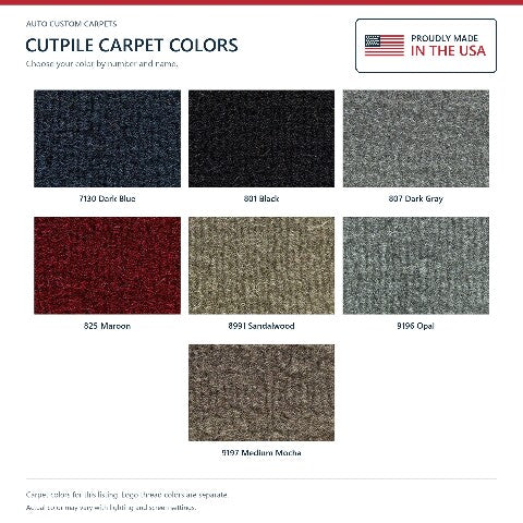 1997-1998 Ford F-250 Light Duty Cutpile Floor Mats with Embroidered Logo Choices Reg Cab - 2-Piece - product details image 9