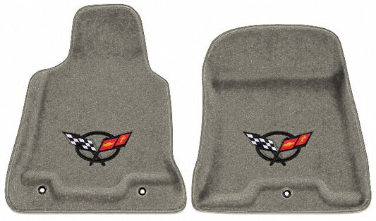 1997-04 Corvette Premium Contour Cutpile Floor Mats with Embroidered Logo Choices Front - 2-Piece - product image