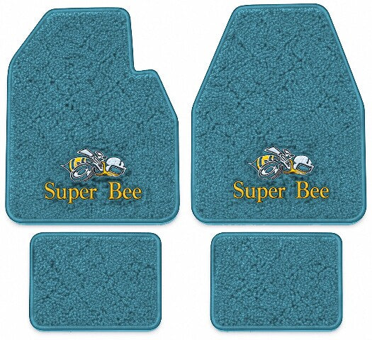 1971 Dodge Charger Super Bee Auto Loop Floor Mats with Embroidered Logo Choices - 4-Piece - product image