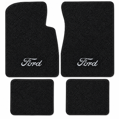1967 Ford Thunderbird Loop Floor Mats with Embroidered Logo Choices - 4-Piece - product details image 2