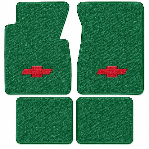 1955-1956 Chevy Sedan Delivery Daytona Floor Mats with Embroidered Logo Choices - 4-Piece - product image