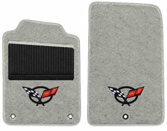 2001-2004 Corvette Z06 Truvette Floor Mats with Embroidered Logo Choices w/ Heel Pad - 2-Piece - product image