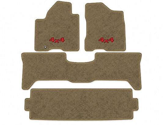 2005-14 Nissan Armada Frts & Rr Runners Cutpile Floor Mats with Embroidered Logo Choices - 4-Piece - product image