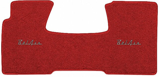 1955-57 Chevy Bel Air Nomad 2DR Wagon Loop Floor Mat Embroidered Logos Front - 1-Piece - product image