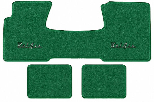 1955-1957 Chevy Bel Air Frt & Rrs Daytona Floor Mats with Embroidered Logo Choices - 3-Piece - product image