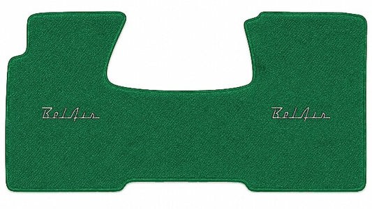 1955-56 Chevy Bel Air Nomad 2DR Wagon Floor Mat Embroidered Logos Front - 1-Piece - product image