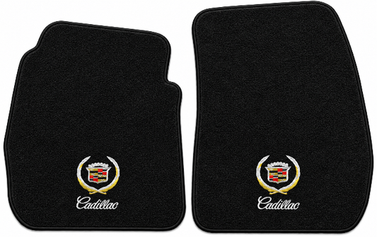 1953-1954 Cadillac Eldorado Loop Floor Mats with Embroidered Logo Choices Front - 2-Piece - product image