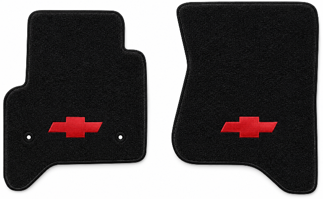 2014-18 Chevy Silverado 1500 Double/Crew Cab Floor Mats with Embroidered Logo Choices - 2-Piece - product details image 2