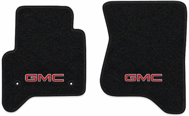 2014-18 GMC Sierra 1500 Double Cab/Crew Cab Floor Mats with Embroidered Logo Choices - 2-Piece - product details image 2