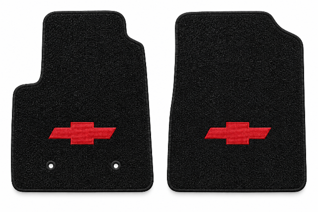 2015-2018 Chevy Colorado Reg Cab Cutpile Floor Mats with Embroidered Logo Choices - 2-Piece - product details image 2