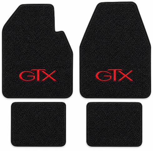 1971 Plymouth GTX Auto Loop Floor Mats with Embroidered Logo Choices - 4-Piece - product details image 2