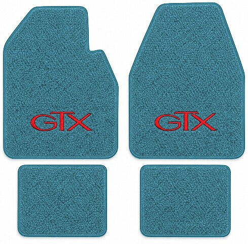 1971 Plymouth GTX Auto Loop Floor Mats with Embroidered Logo Choices - 4-Piece - product image