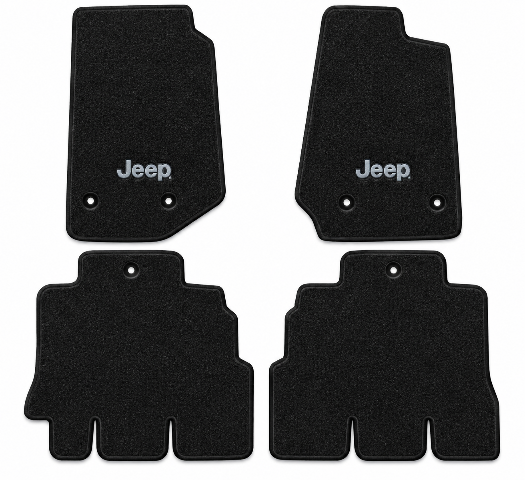 2011-2013 Jeep Wrangler Unlimited Cutpile Floor Mats with Embroidered Logo Choices 4DR - 4-Piece - product details image 2