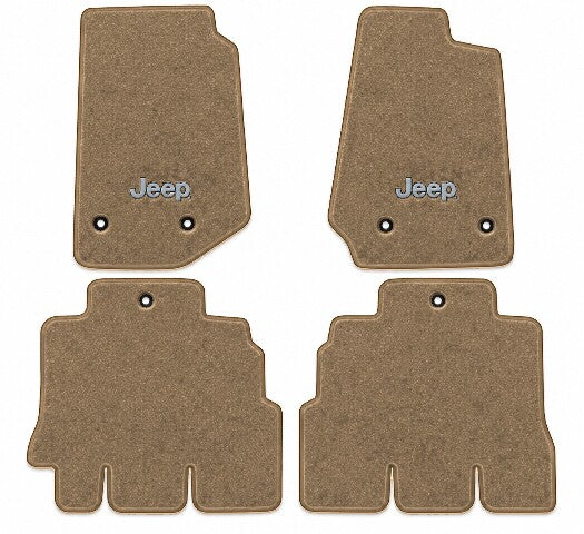 2011-2013 Jeep Wrangler Unlimited Cutpile Floor Mats with Embroidered Logo Choices 4DR - 4-Piece - product image