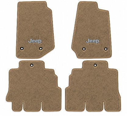 2011-2013 Jeep Wrangler Unlimited Cutpile Floor Mats with Embroidered Logo Choices 4DR - 4-Piece - product image