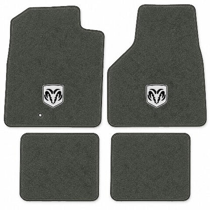 2006-08 Dodge Ram 1500 Mega Cab Crew Cab Style Floor Mats with Embroidered Logo Choices - 4-Piece - product image