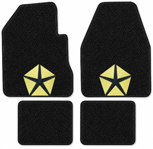 1971-1973 Plymouth Satellite 4spd Loop Floor Mats with Embroidered Logo Choices - 4-Piece - product details image 4