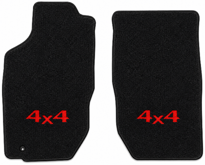 2001-2004 Toyota Tacoma Ext Cab Cutpile Floor Mats with Embroidered Logo Choices - 2-Piece - product details image 2