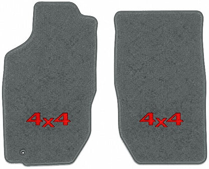 2001-2004 Toyota Tacoma Ext Cab Cutpile Floor Mats with Embroidered Logo Choices - 2-Piece - product image
