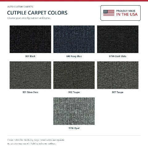 2002-2009 Dodge Ram 3500 Reg Cab Cutpile Floor Mats with Embroidered Logo Choices - 2-Piece - product details image 7