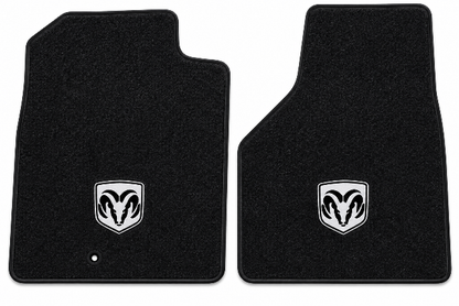 2002-2009 Dodge Ram 3500 Reg Cab Cutpile Floor Mats with Embroidered Logo Choices - 2-Piece - product details image 2