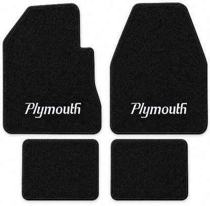 1974 Plymouth Satellite 2DR 4spd Cutpile Floor Mats with Embroidered Logo Choices - 4-Piece - product details image 3