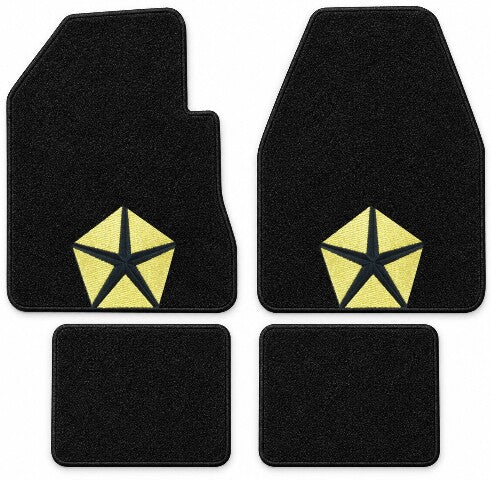 1974 Plymouth Satellite 2DR 4spd Cutpile Floor Mats with Embroidered Logo Choices - 4-Piece - product details image 4