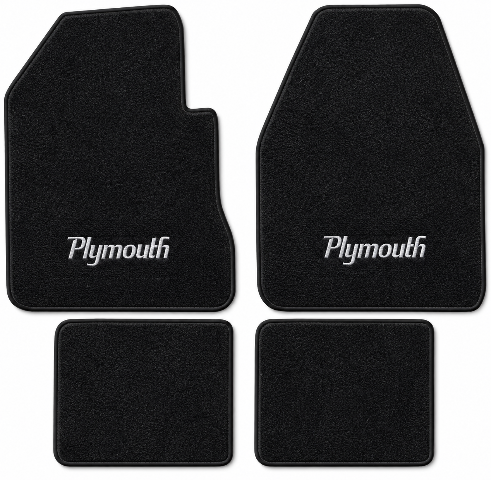 1974-1975 Plymouth Road Runner 4spd Cutpile Floor Mats with Embroidered Logo Choices - 4-Piece - product details image 2