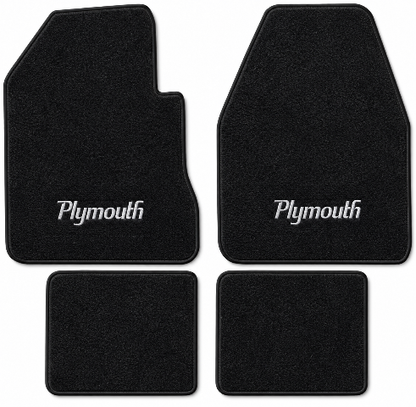 1974-1975 Plymouth Road Runner 4spd Cutpile Floor Mats with Embroidered Logo Choices - 4-Piece - product details image 2